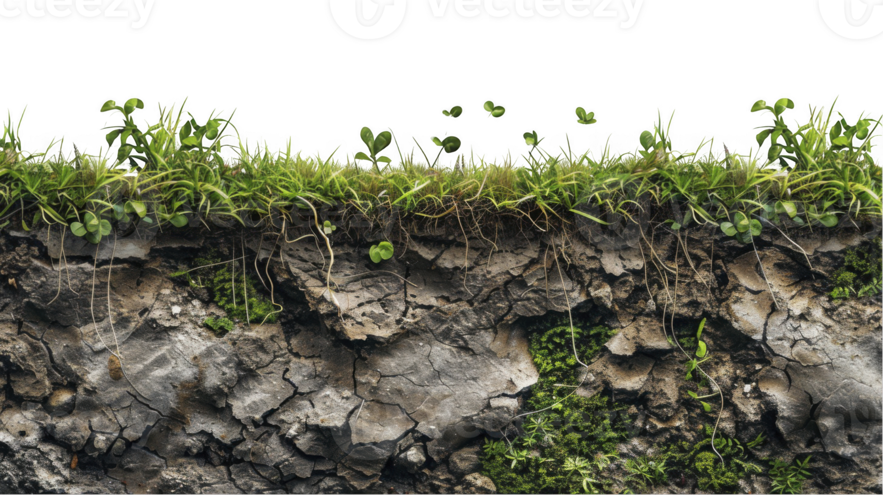 The soil is covered with grass and dirt png