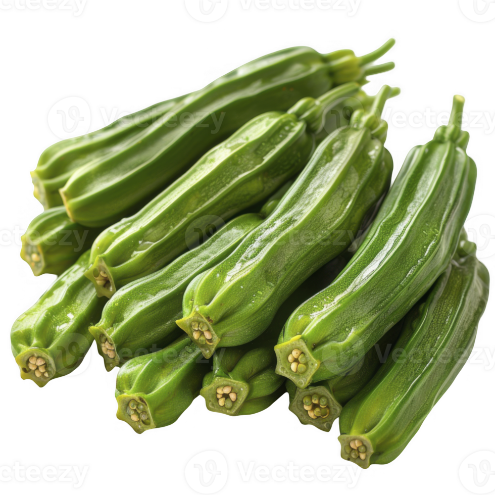 Okra isolated on transparent background png