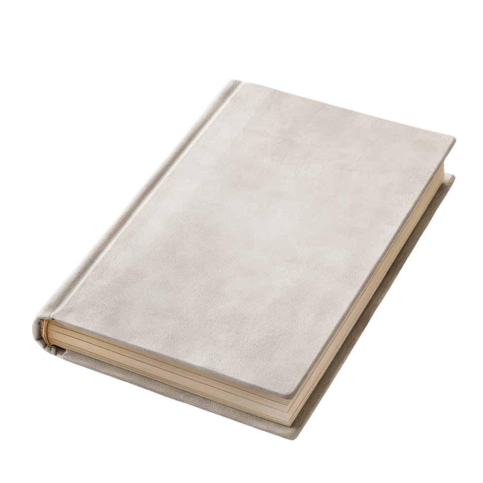 Close-up of a Grey Book with a Rough Texture png