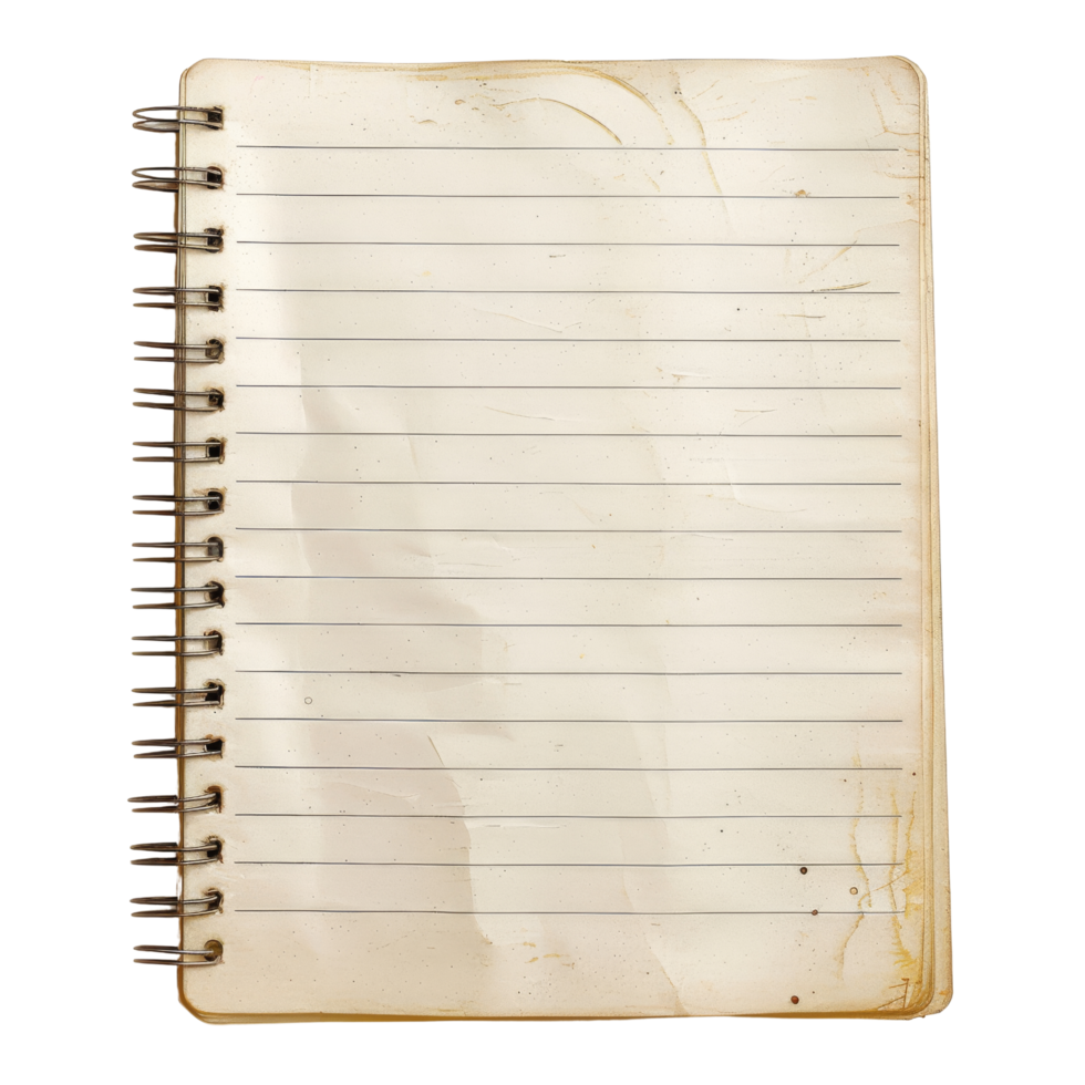 Old Notebook With Lined Pages png
