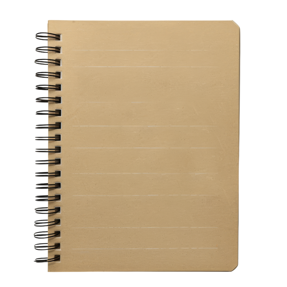 Blank Notebook with Spiral Binding png