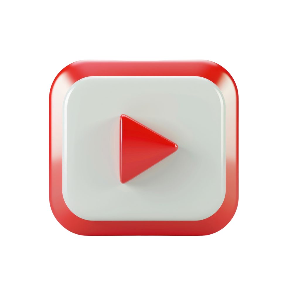 Red Play Button Icon png