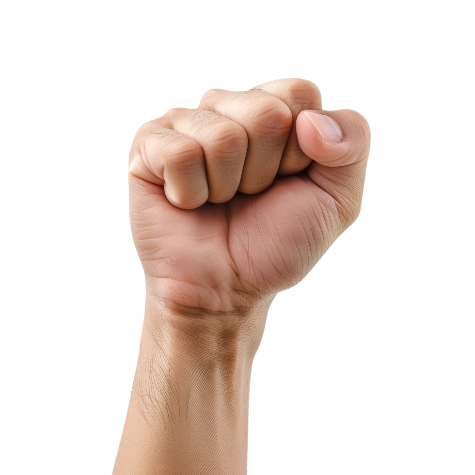 Closeup of a clenched fist png