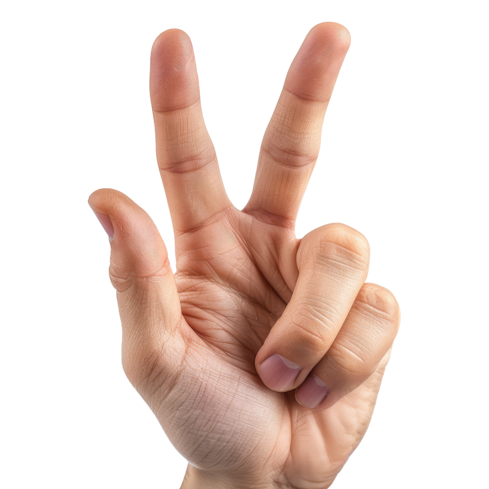 Hand Showing Number Three png