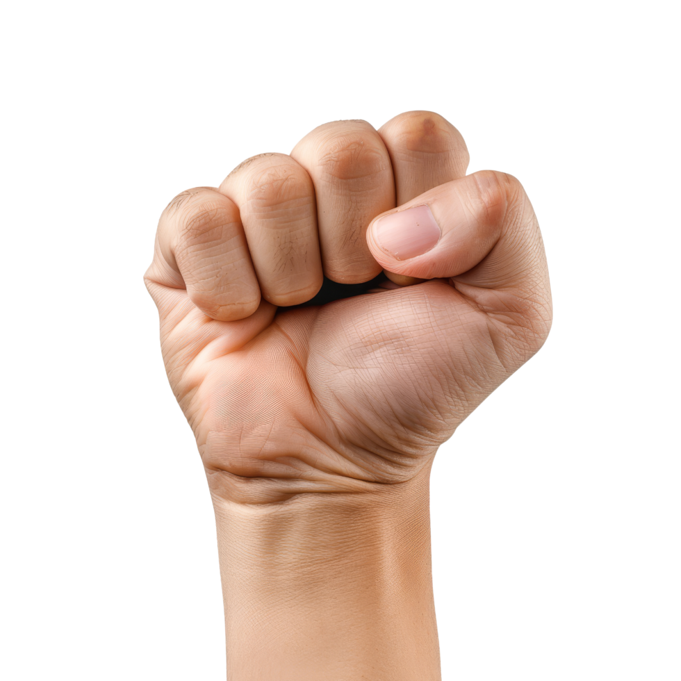 Close-up of a clenched fist png