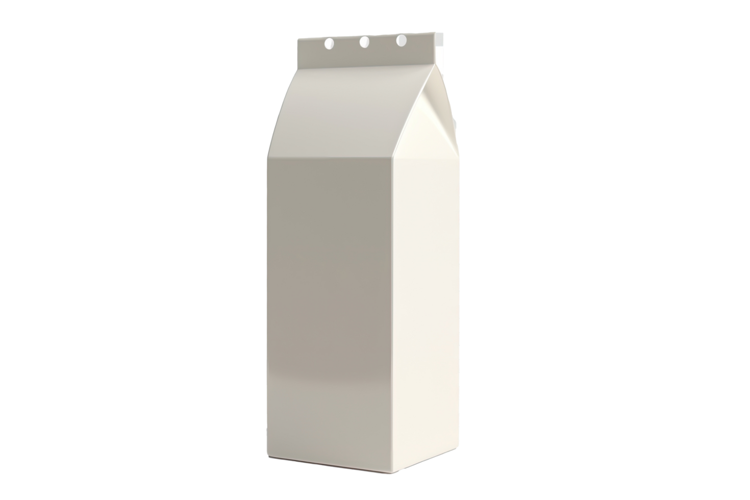A plain, unmarked carton stands upright on a flat surface, showcasing its simple design and sturdy structure, ideal for packaging various food or beverage items png