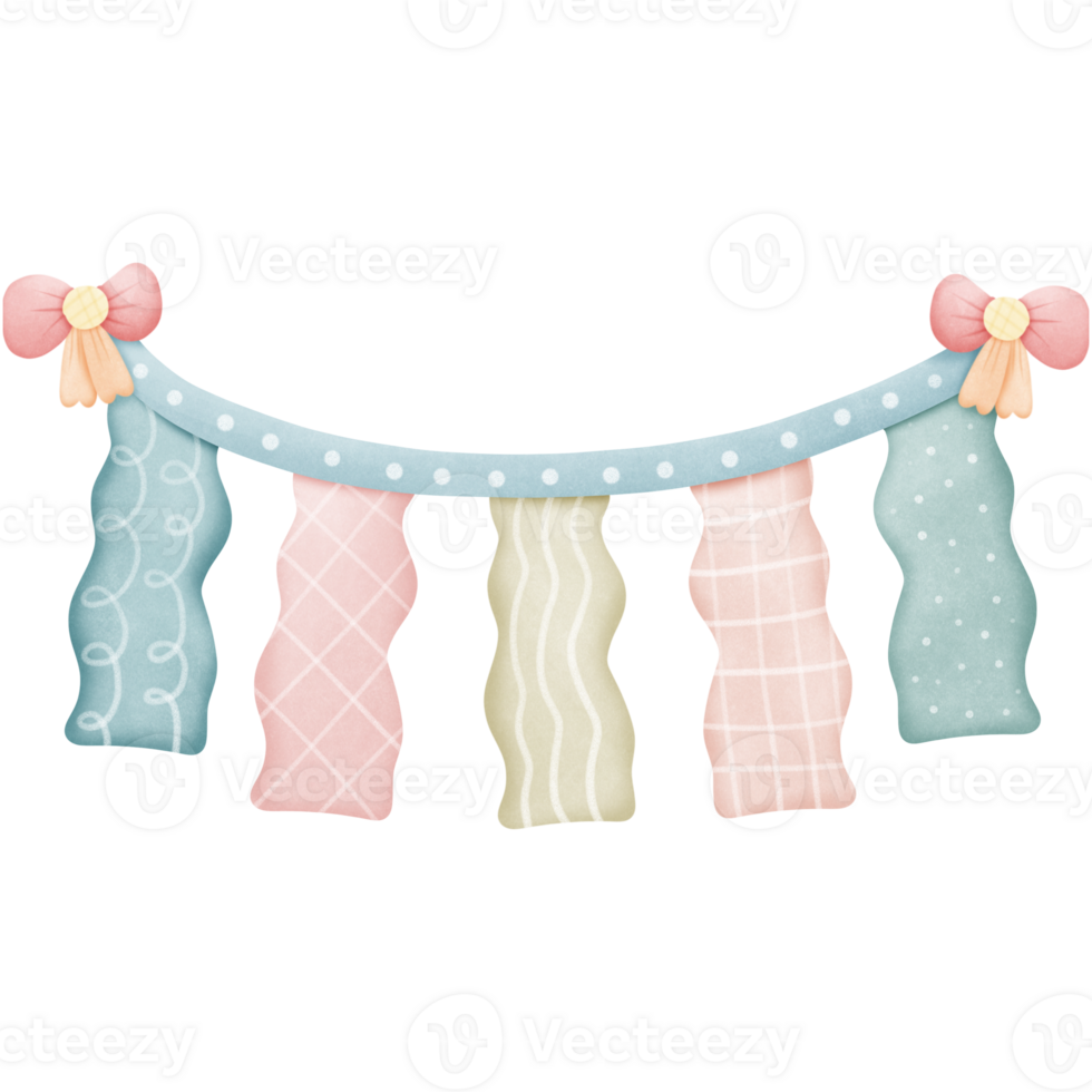a cartoon illustration of a baby clothes hanging on a clothesline png