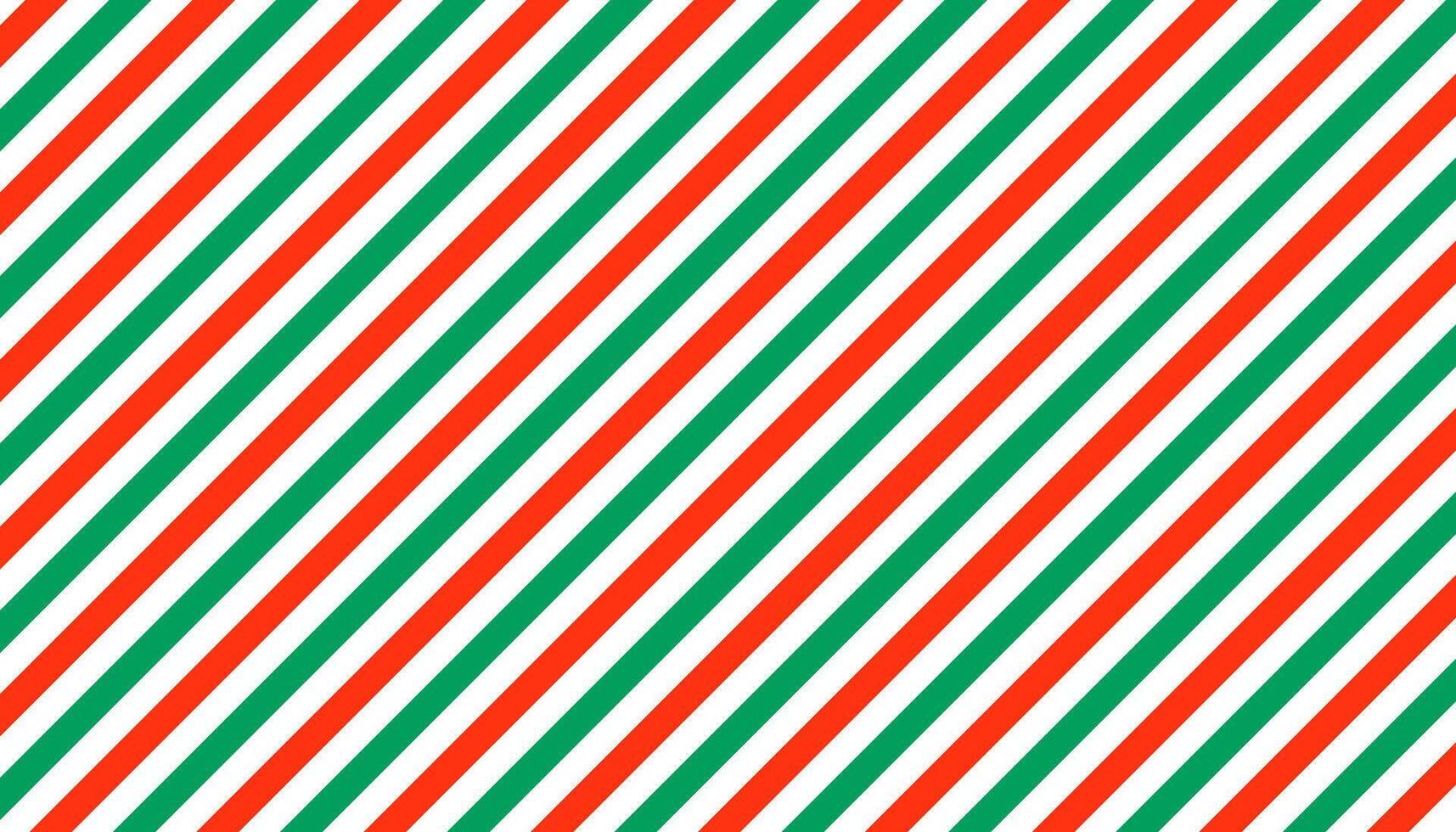 Candy cane pattern. Green and red background. Peppermint caramel diagonal print for gift paper vector