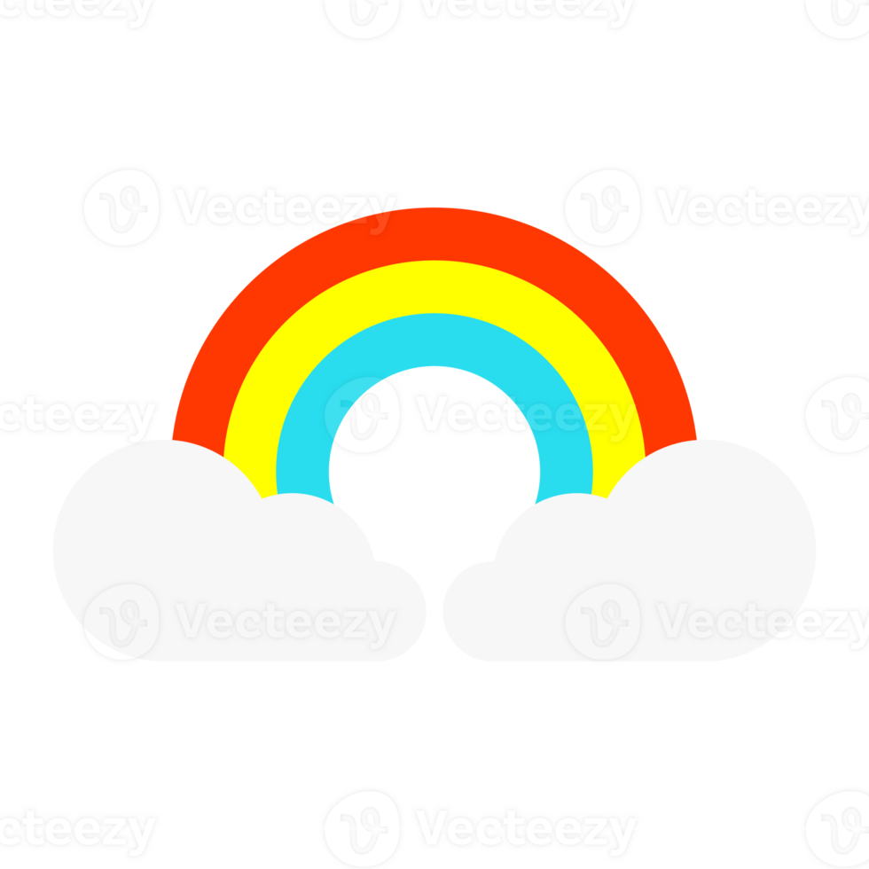 Cloud and rainbow icon png