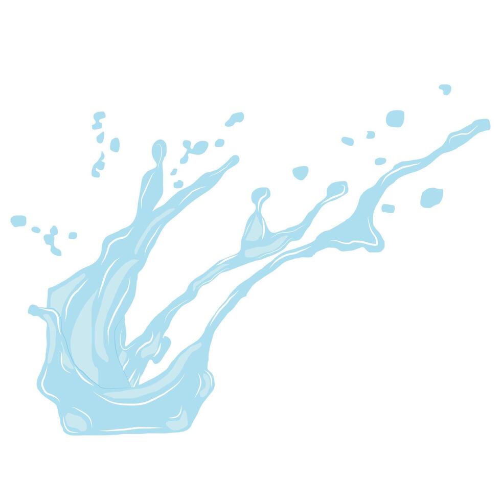 large splash of spilled liquid on the surface44 vector