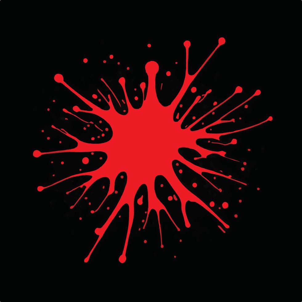 Explosive Color Chaos A Red Ink Splatter Artwork vector