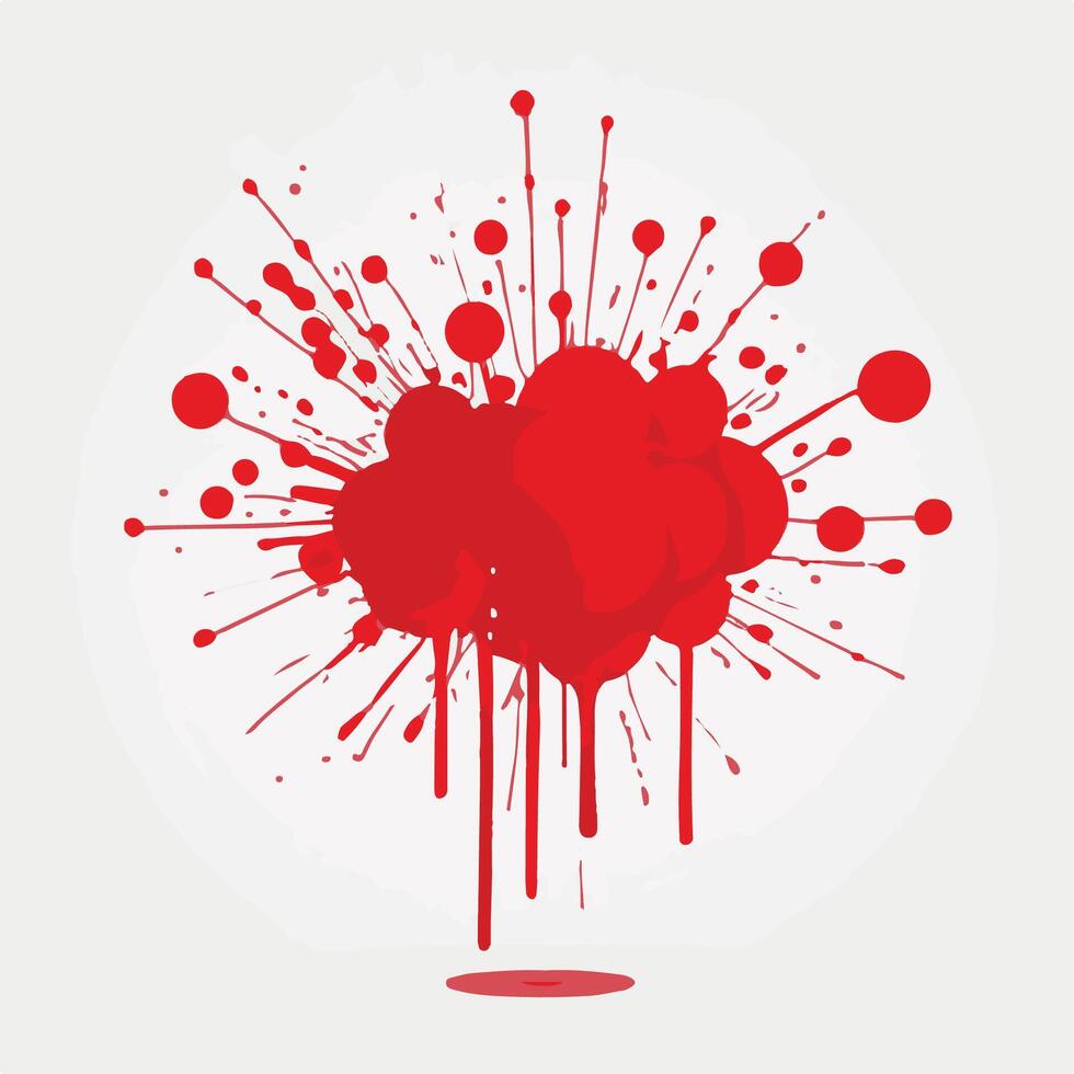 Red Splatter Art A Graphic Design Example of Creative Texture and Color vector