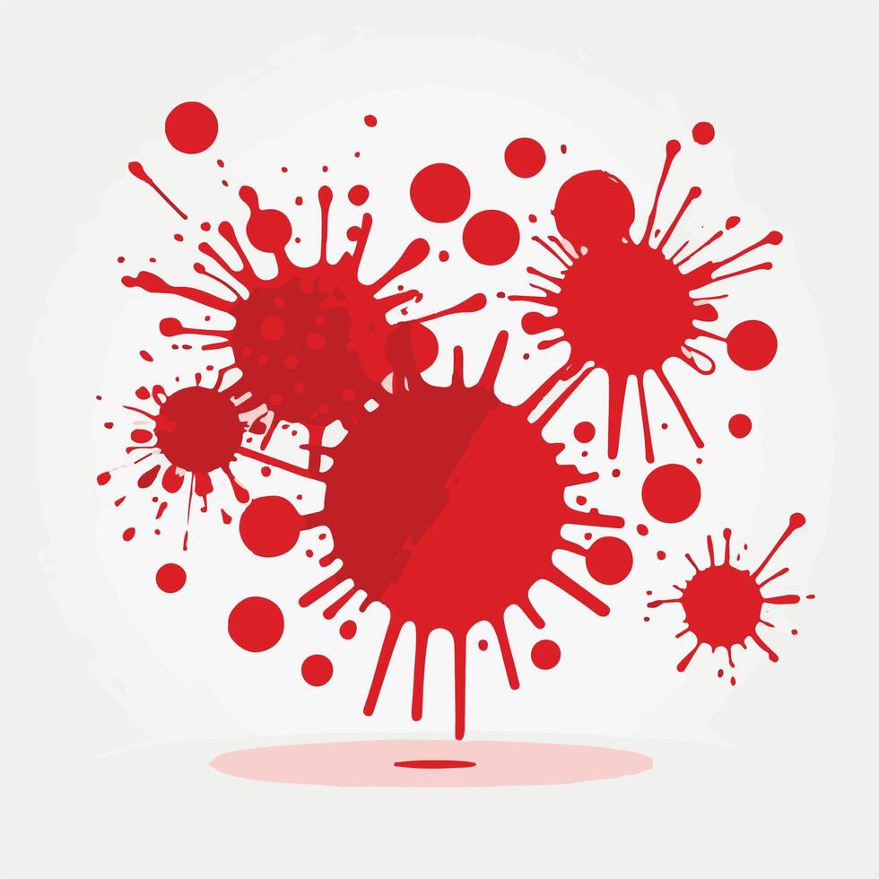Vandalism Simplified A Collection of Red Paint Splatters vector