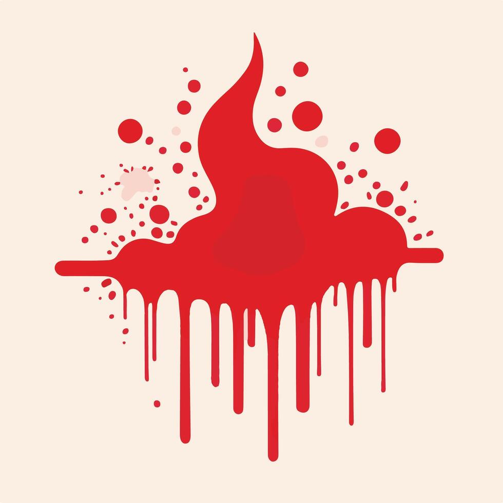 Stylish Red Blood Splatter Graphic vector