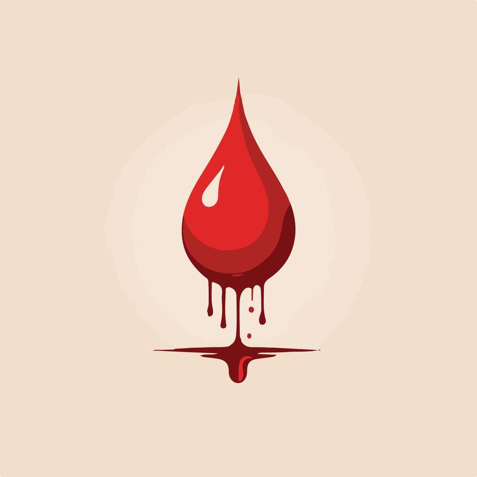 Emergency Blood Donation Kit Red Bag and Vial with Heartbeat Design vector
