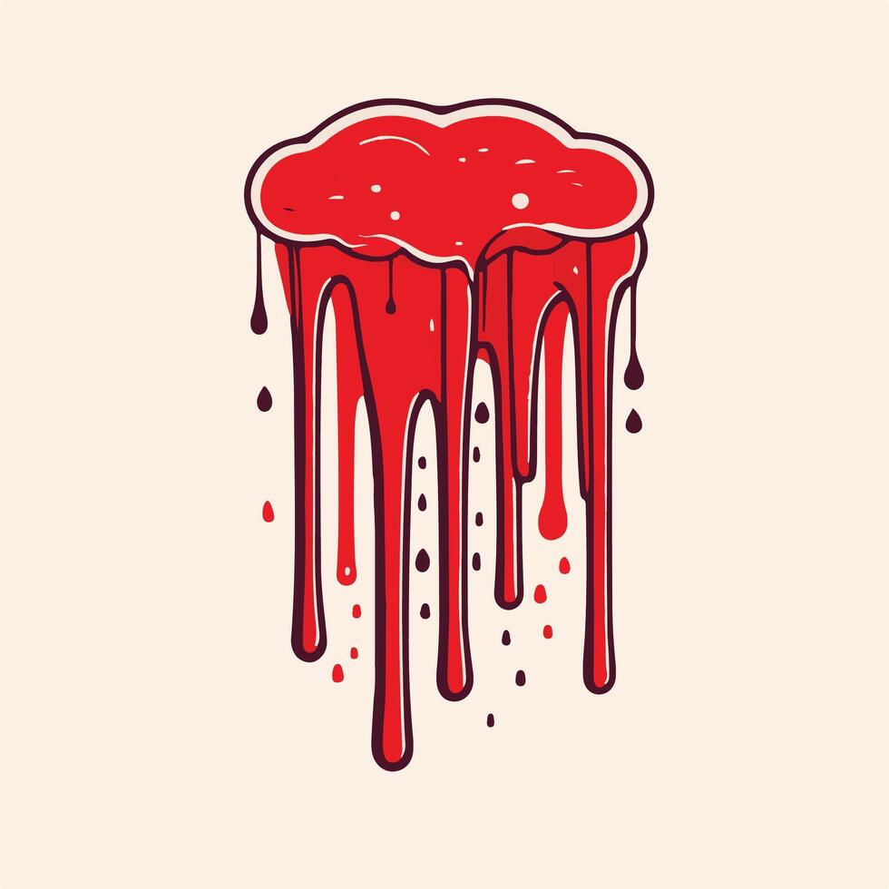 Vintage Bloody Heart Symbol vector