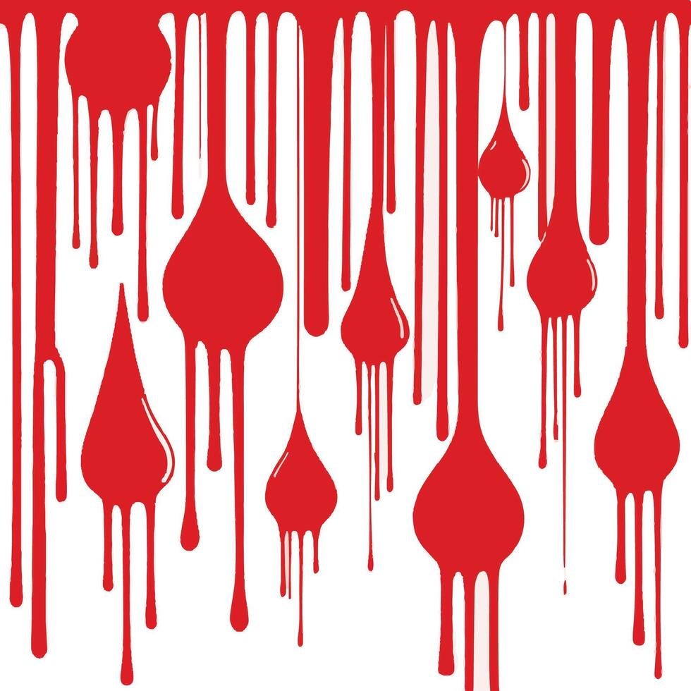 Blood Drops A Red Splatter Art vector