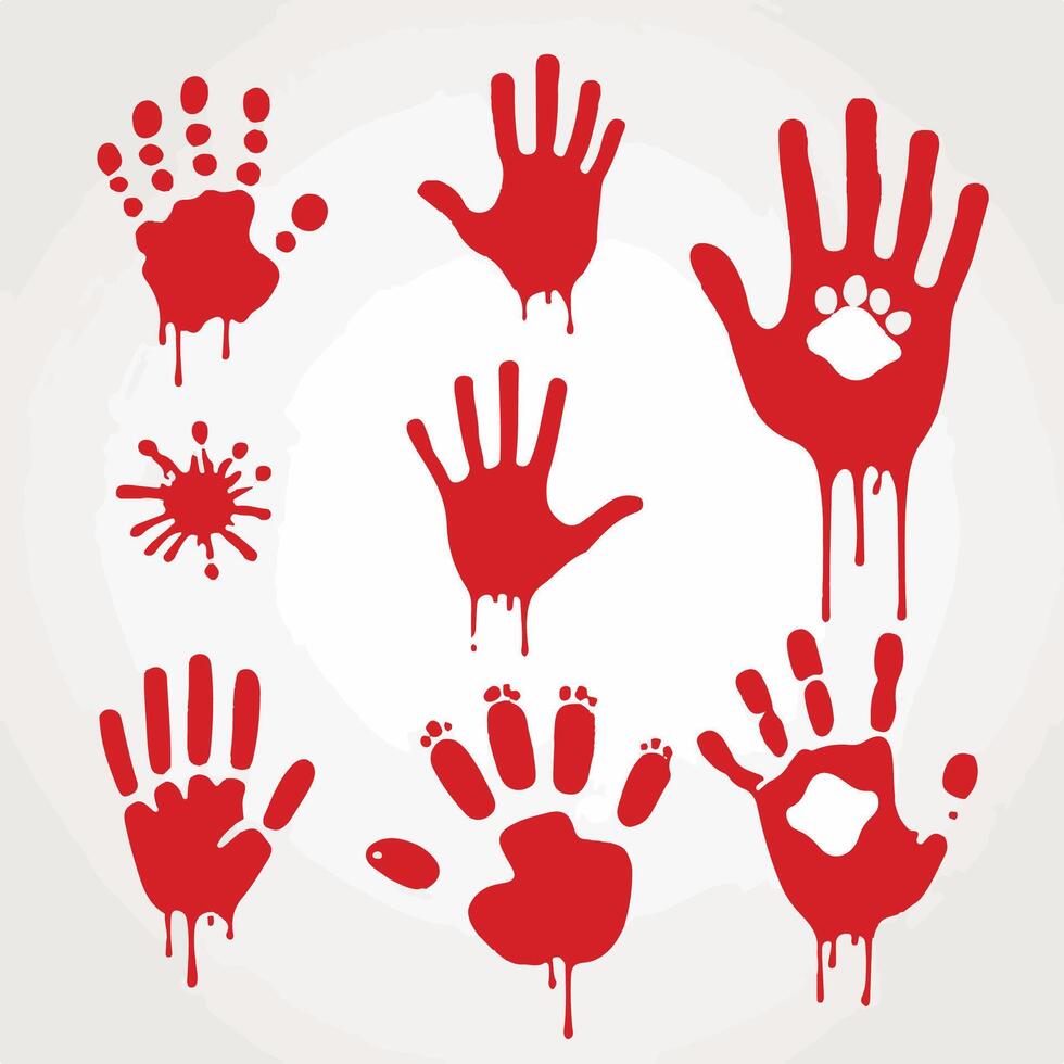 Effusive Artistry Red Splatter Design vector
