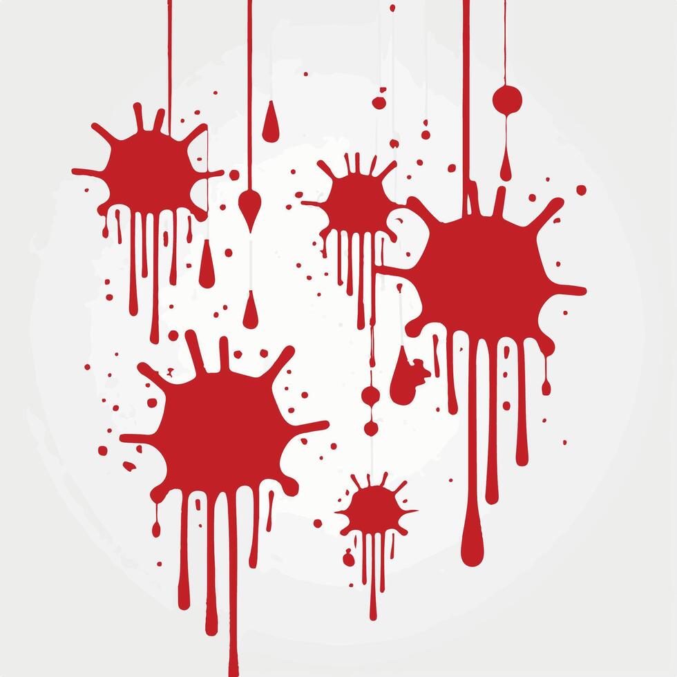 Vivid Red Ink Splatter Pattern vector