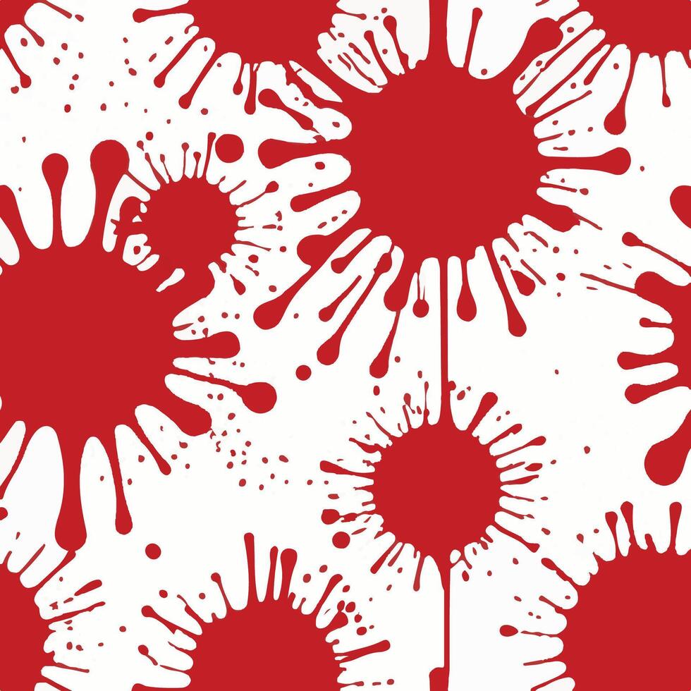 Vivid Red Splatter A Graphic Art Design with Blood Droplets vector