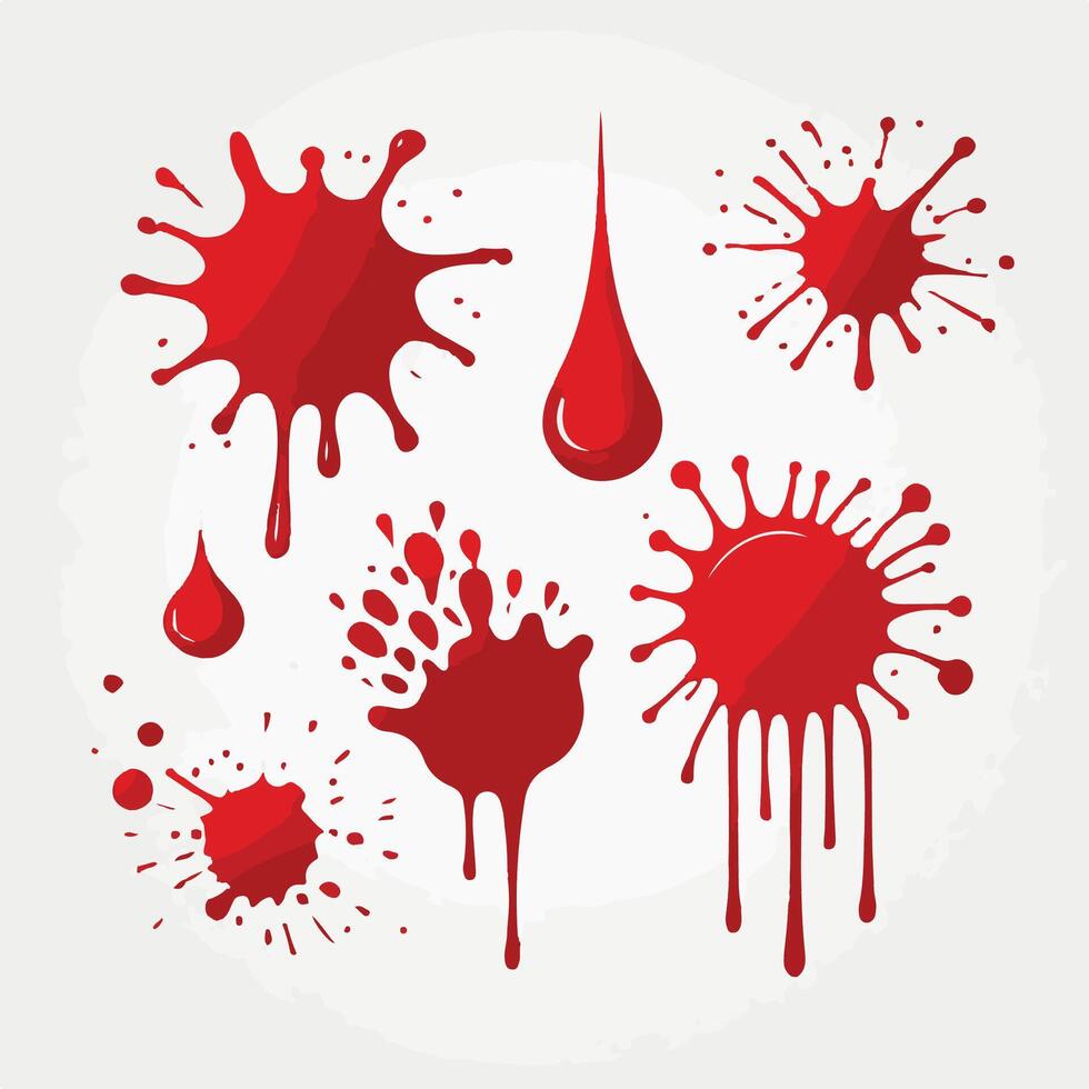 Blood Splatters A Collection of Red vector