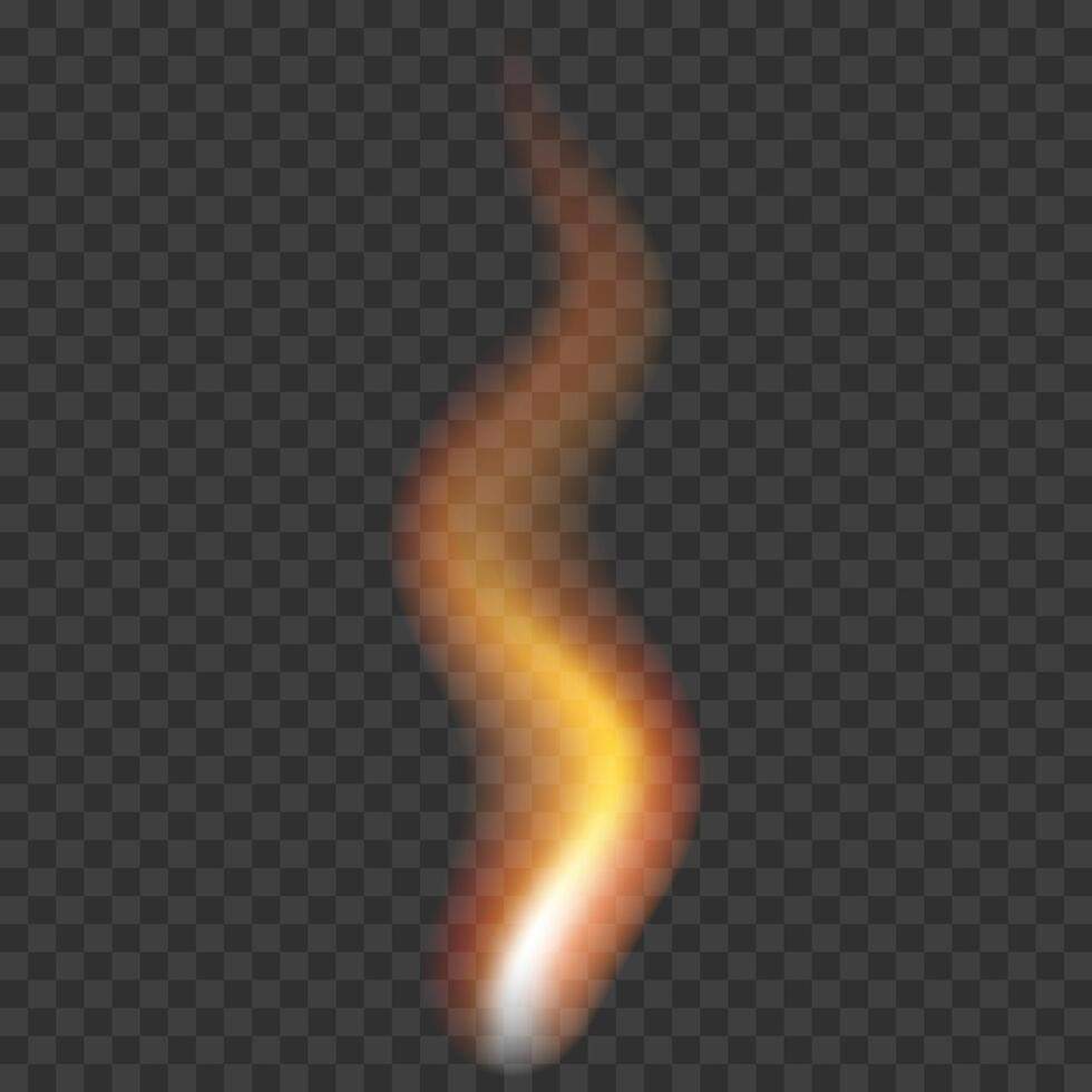Flame. Light effect. Realistic fire illustration. vector