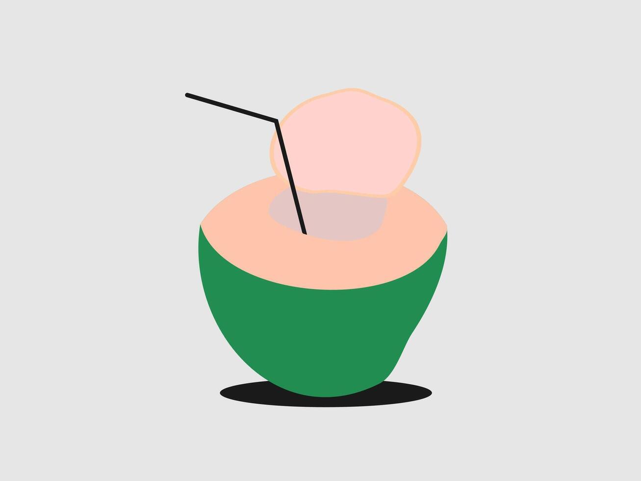 coconut flat design vector