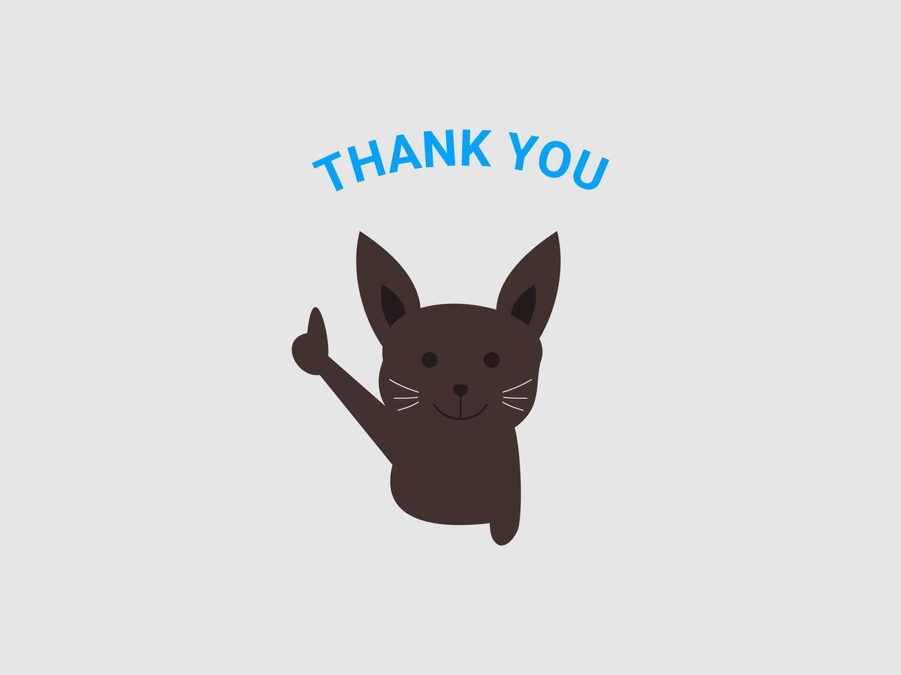 flat design thank you vector