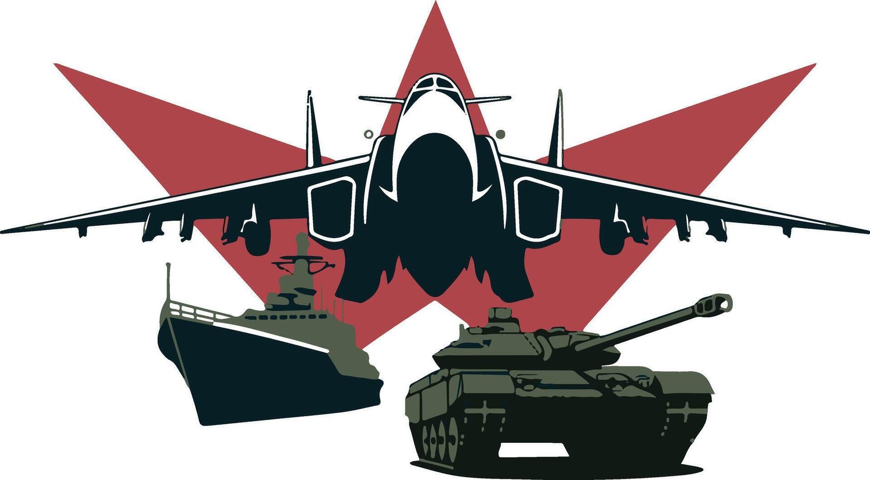 An illustration of the logo of the military vector