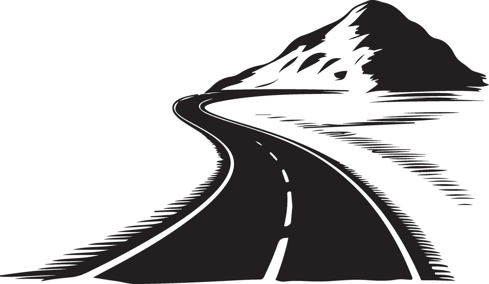 Road silhouette art illustration vector