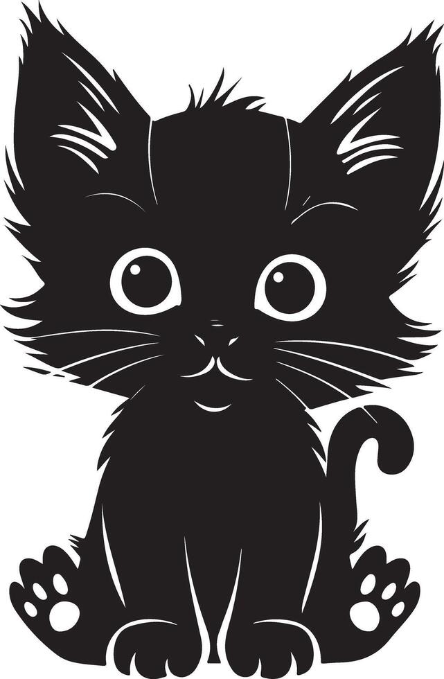 Cat silhouette art illustration image vector