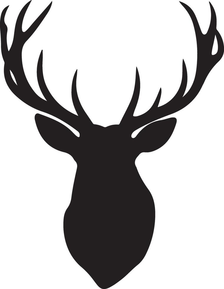 Design a silhouette of a stag vector