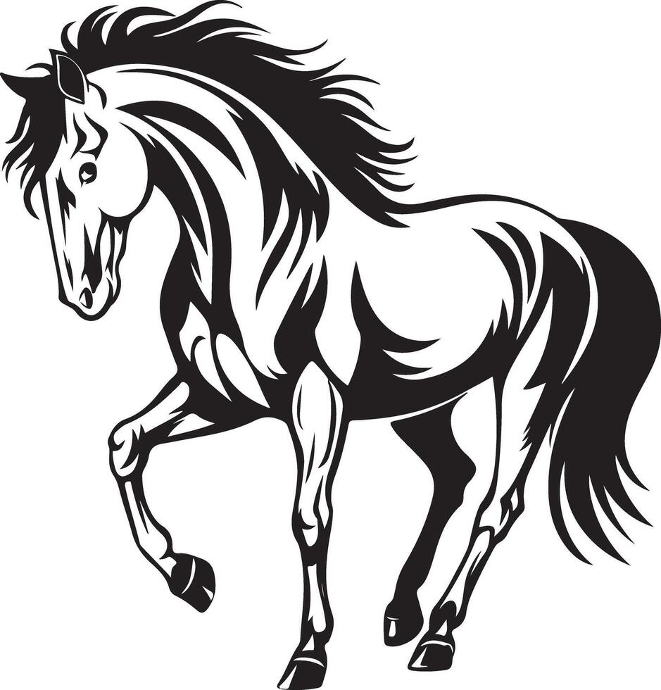 A silhouette of a horse vector