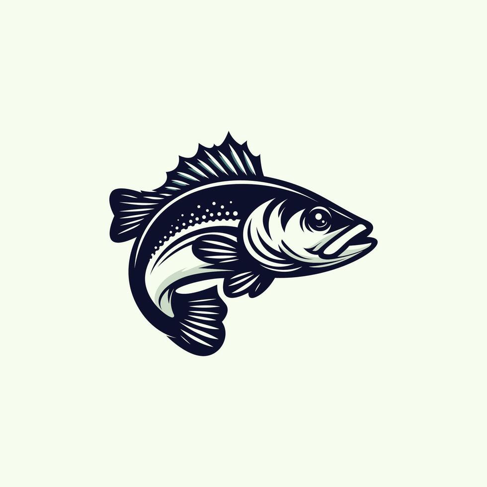 A stylized illustration of a fish, emphasizing its features. vector