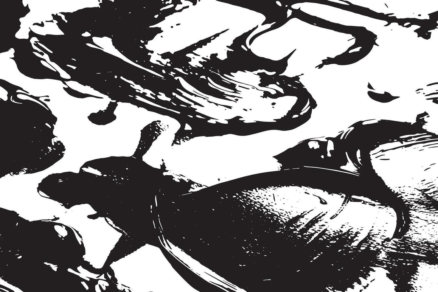 Grunge black paint smudges on white for textured background and overlays vector