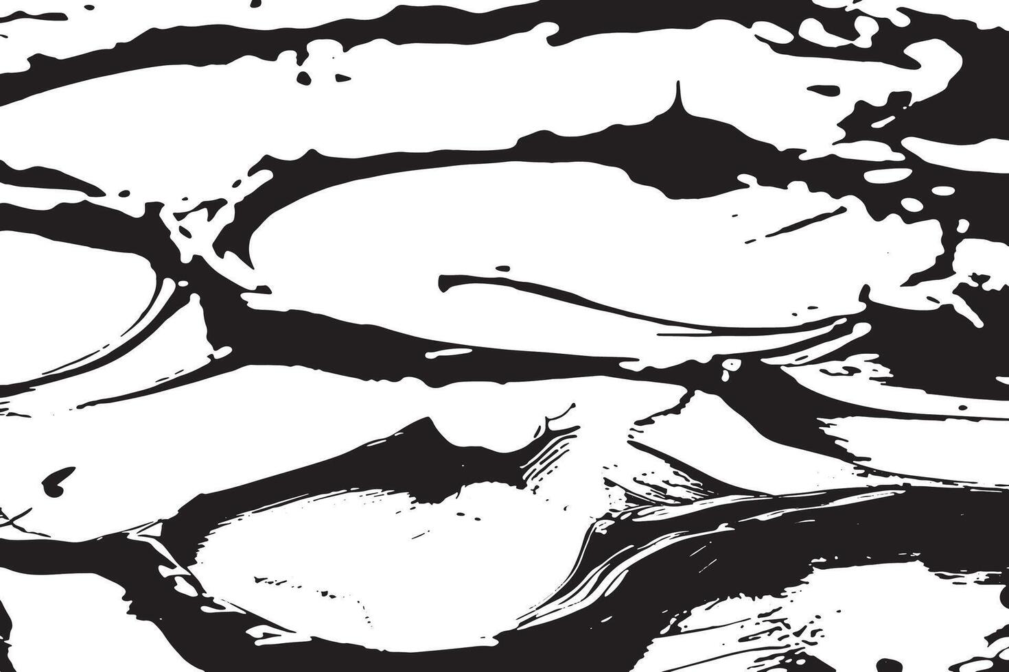 Monochrome black paint smudges on white backdrop for textured overlays vector