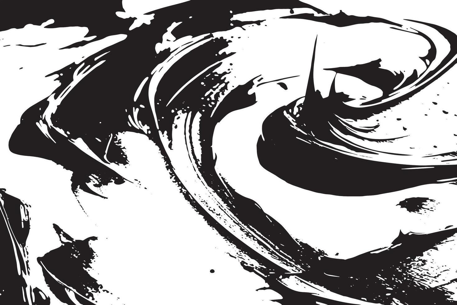 Smudged black paint overlay on white backdrop for grunge texture effects vector