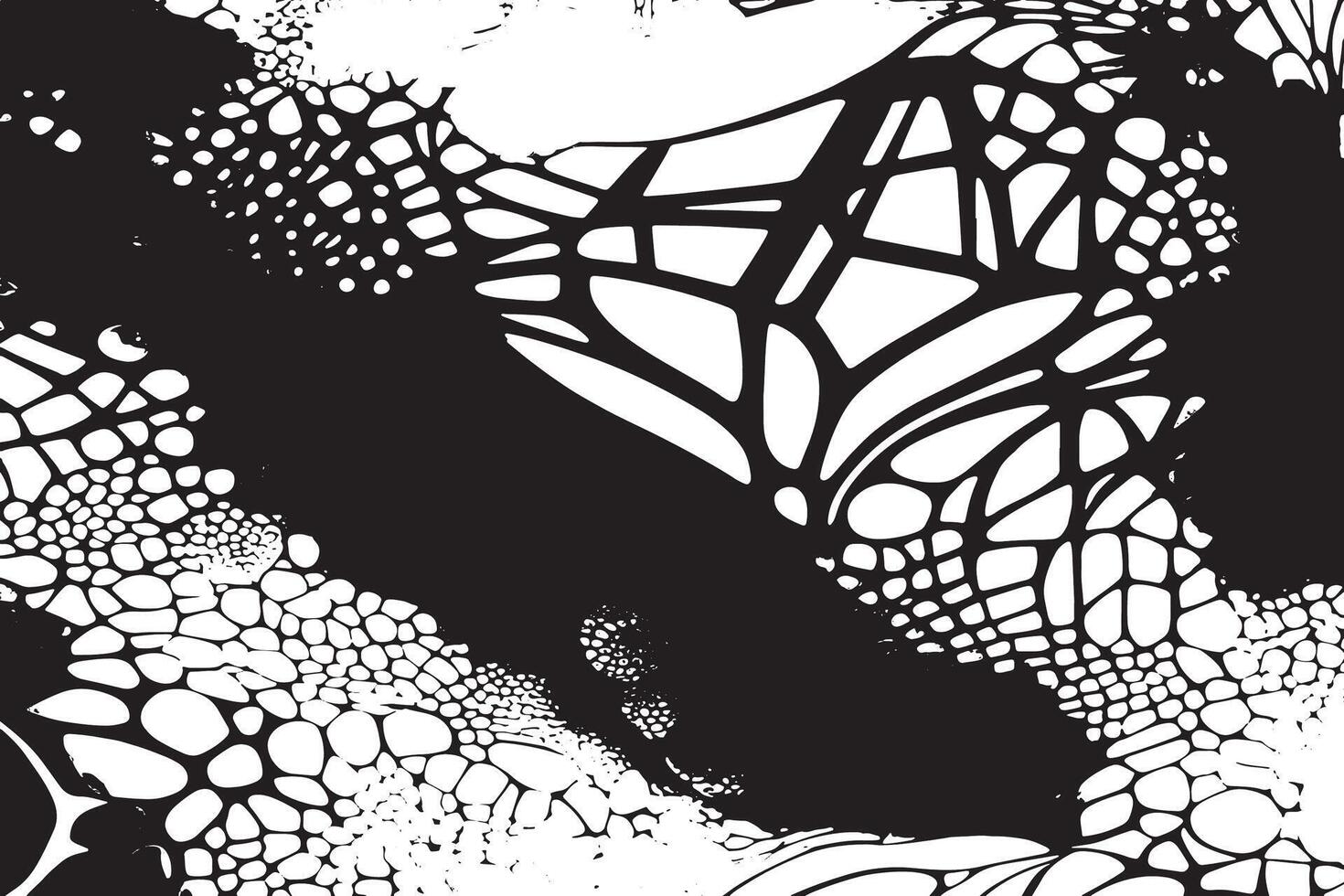 Heavily Distressed Black and White Monochrome Texture for Grungy Background Layers vector
