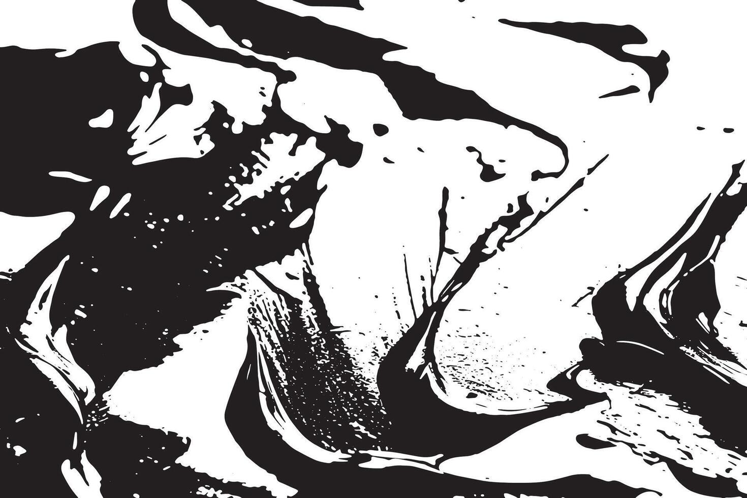 Black paint smudge effect overlay on white background for grunge textures vector