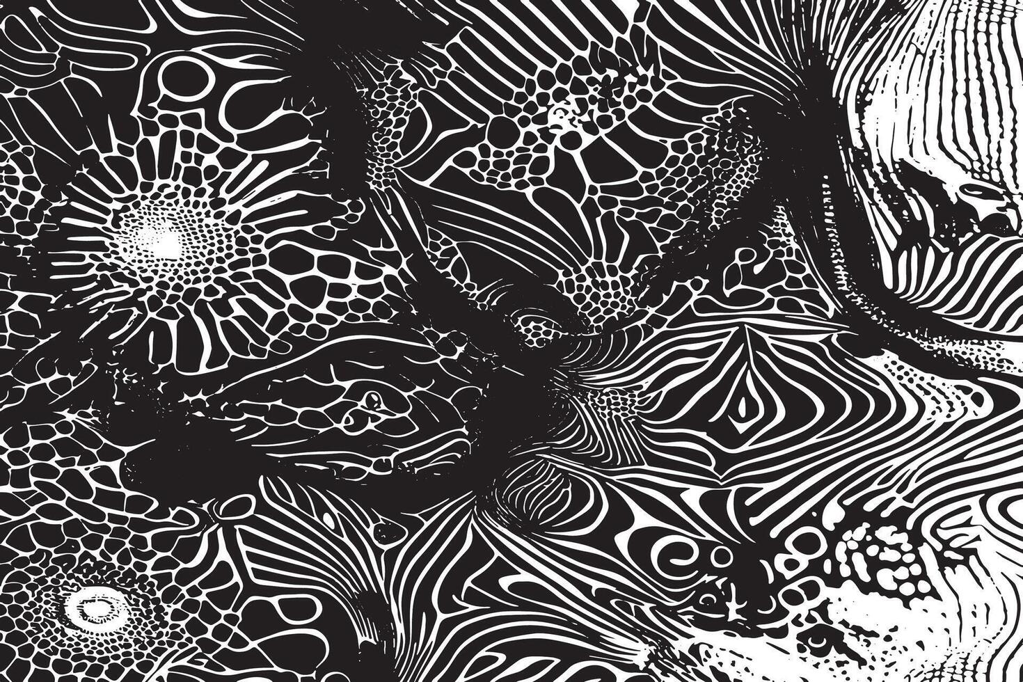 Detailed Black and White Monochrome Texture for Layered Background and Overlay Textures vector