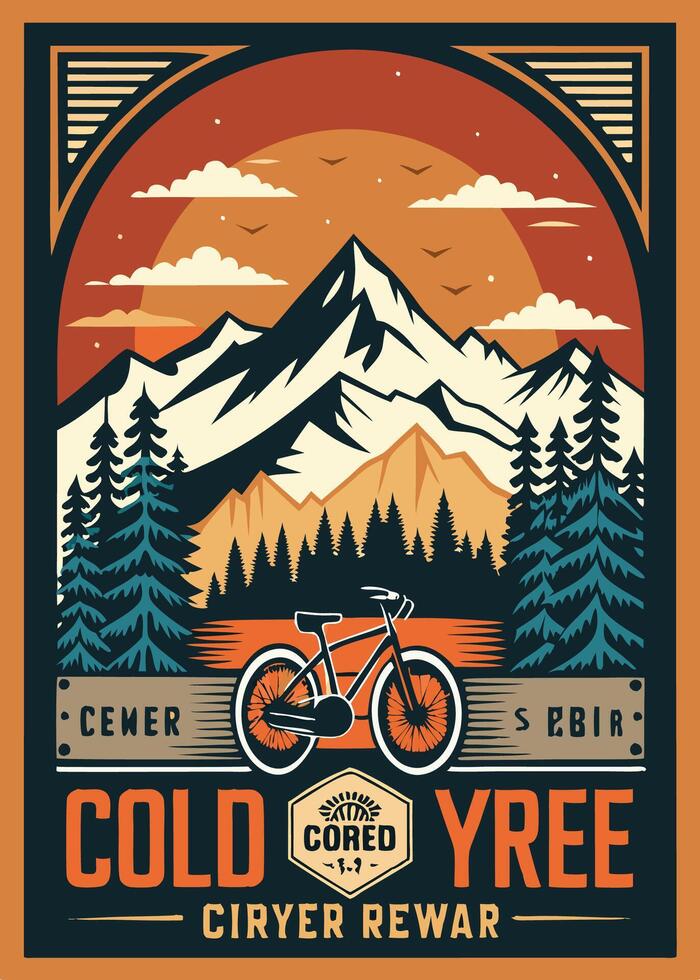 Mountain Biking Adventure vector