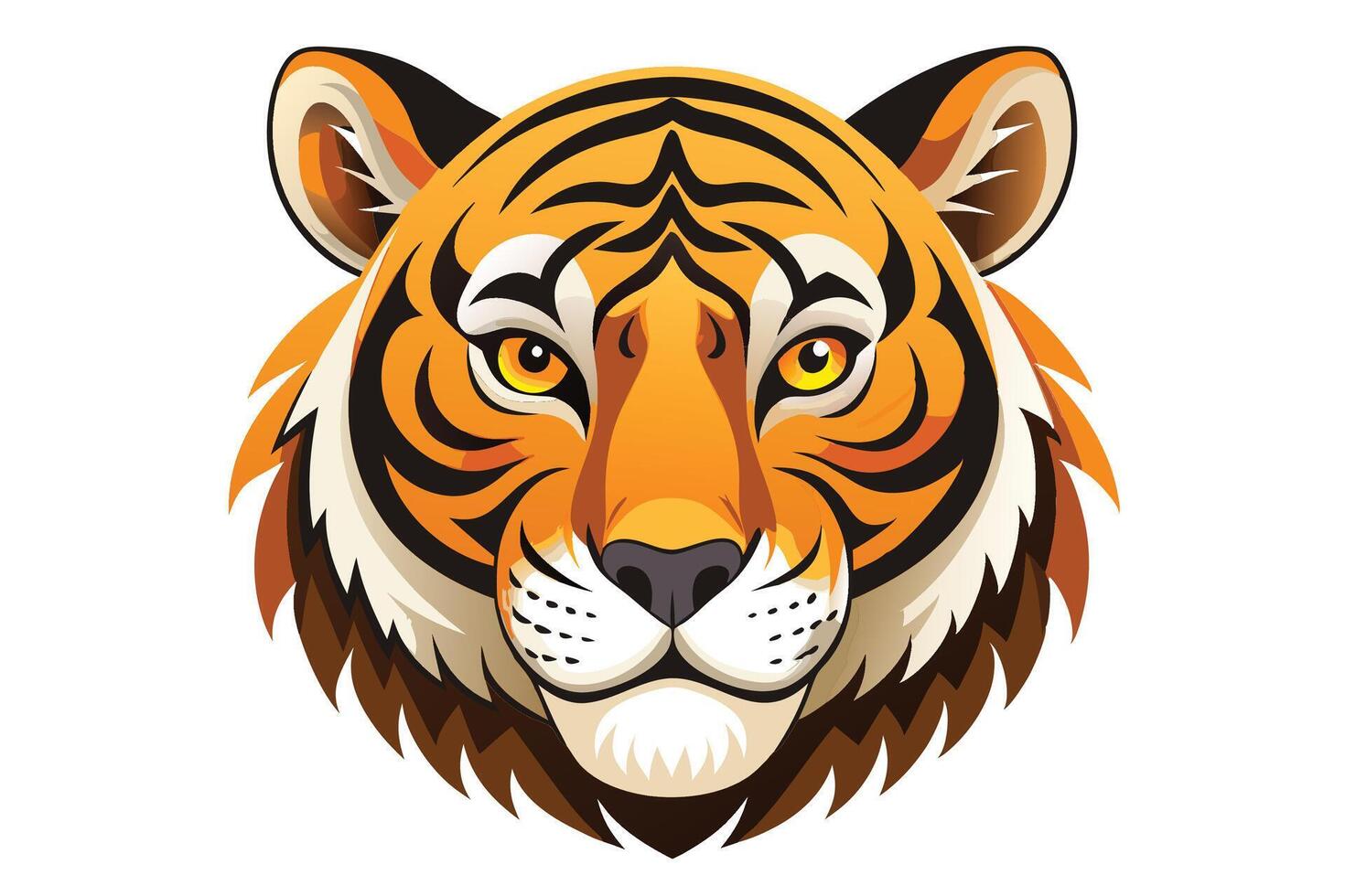 Fierce Tiger Gaze Illustration vector