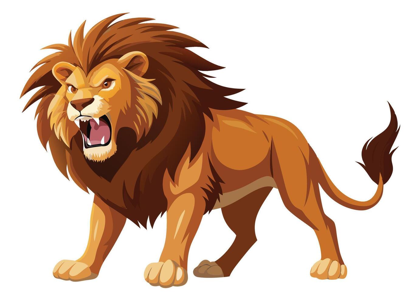 Lion Roar The Power and Majesty of the Wild vector