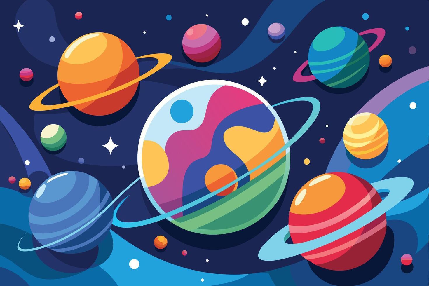 Celestial Harmony The Art of Astronomy vector