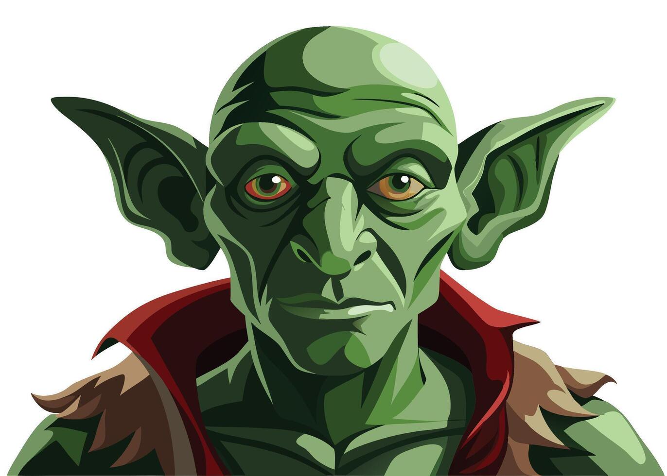 A Grizzled Goblin Face vector