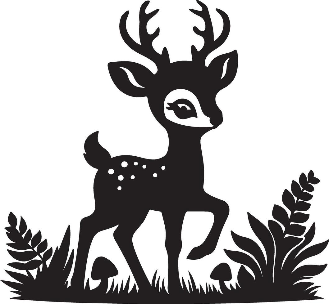 Stylish the deer illustration vector
