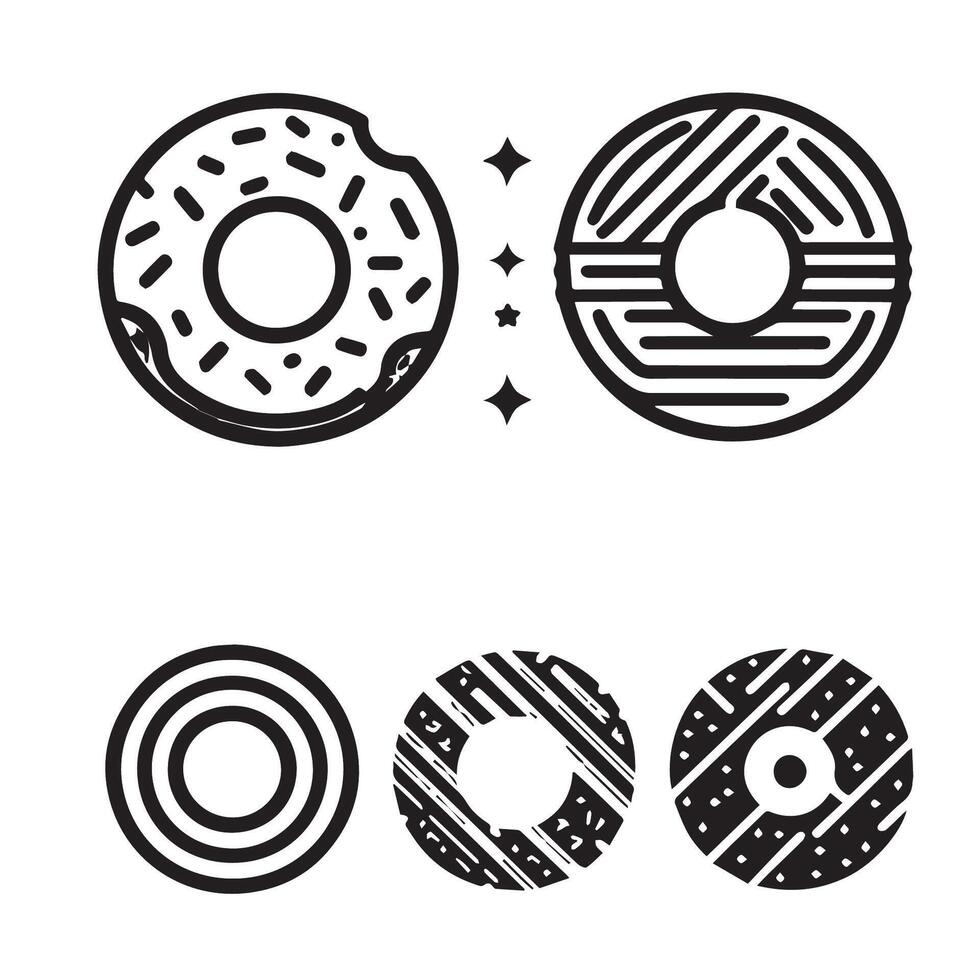 bakery logo icon outline element isolated vector