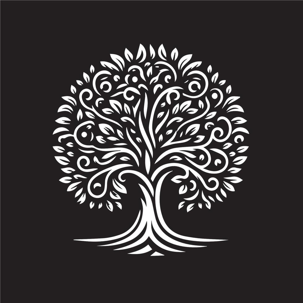 tree logo illustration company elegant modern vector
