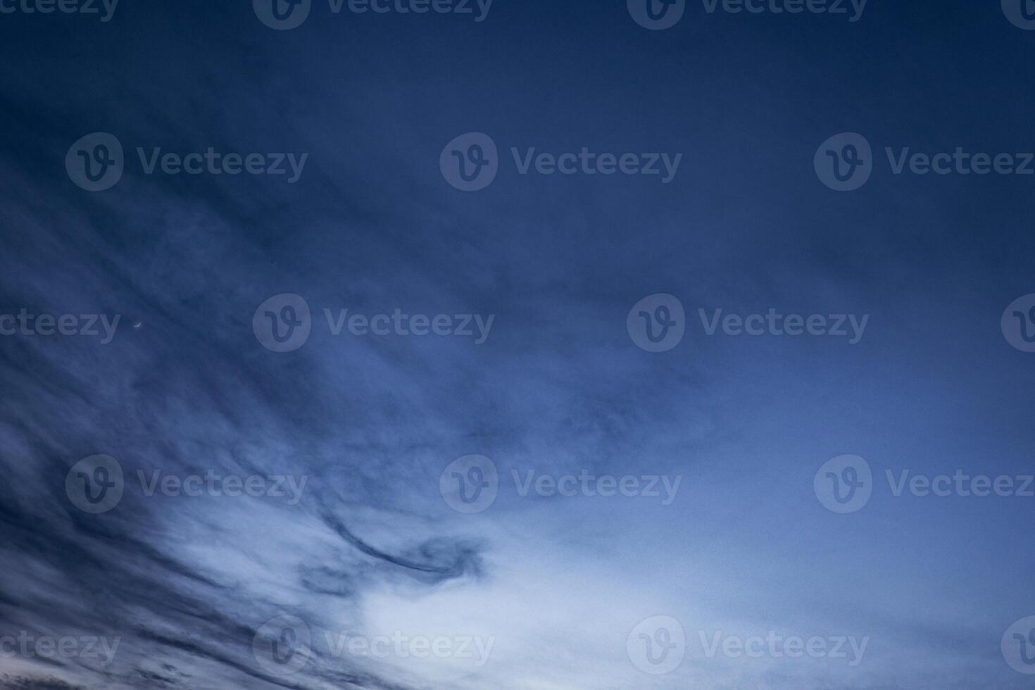 Evening sky with a cloud haze photo
