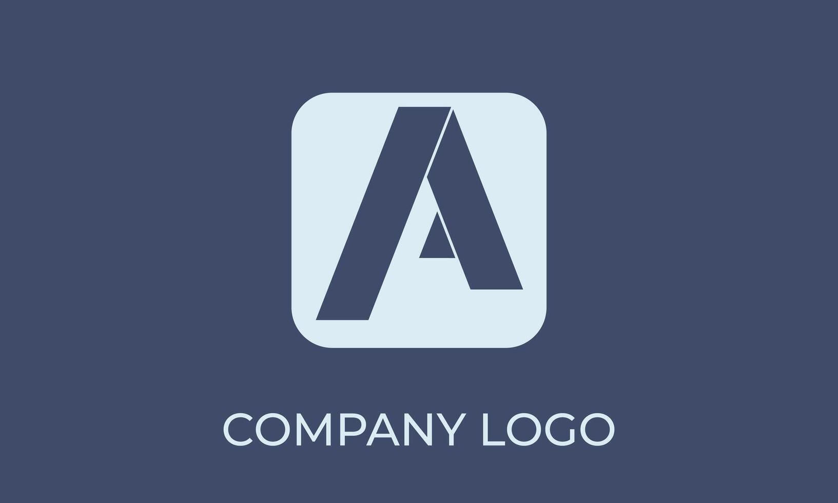 custom geometric A logo for creative companies vector